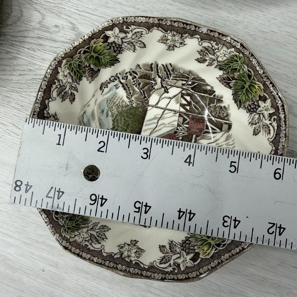 Johnson Bros Friendly Village Covered Bridge Cereal Bowl Set 4 Made in England - Picture 6 of 6